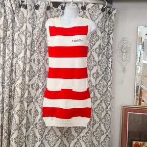 Gucci Red & White Dress